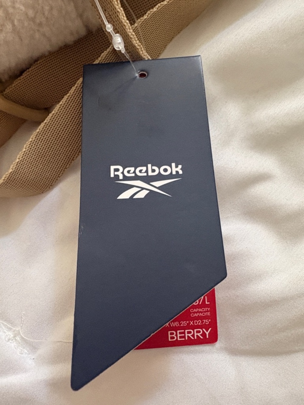 NWT | Reebok Sherpa Convertible Sling Backpack Cream Tan 2-in-1 Crossbody Bag - Picture 10 of 11